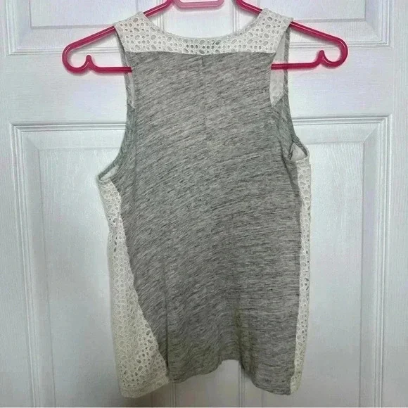 J. Crew Tank Top Lace Grey & White  Size Extra Small - Picture 10 of 16